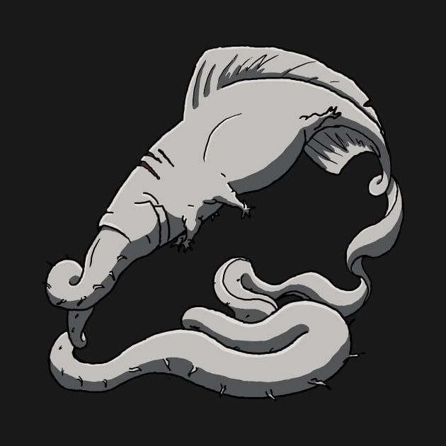 Ouroboros snake fish monster abstract art Hoodie